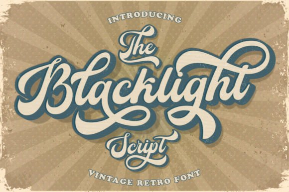 Blacklight Script: Groovy Vintage Vibes for Modern Design