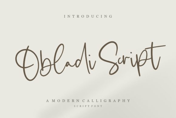 Obladi Script: Bringing a Handcrafted Feel to Your Brand