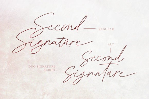 Second Signature - Duo Script: An Elegant Font for Timeless Designs